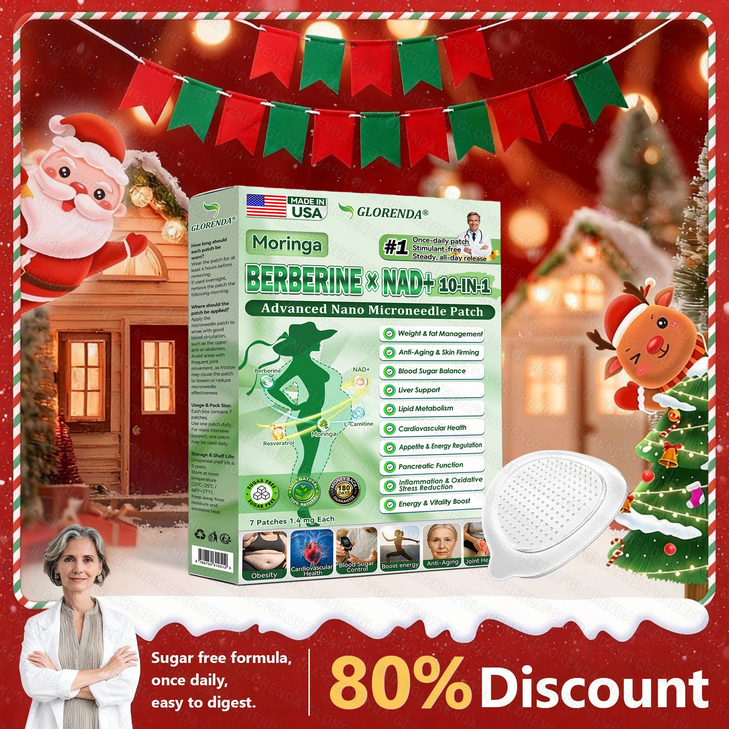 [FDA-Registered & GMP Certified]👩‍⚕️| 𝐆𝑳𝑶𝗥𝗘𝗡𝘿𝘼® 𝙈𝒐𝒓𝒊𝒏𝒈𝗮 · 𝗕𝗲𝗿𝗯𝐞𝐫𝐢𝐧𝙚 × 𝙉𝑨𝑫+ 𝟏𝟎-𝙞𝙣-1 𝘼𝒅𝒗𝒂𝒏𝒄𝒆𝐝 𝐍𝐚𝐧𝙤 𝙈𝙞𝙘𝙧𝙤𝙣𝒆𝒆𝒅𝒍𝐞 𝐏𝐚𝐭𝙘𝙝 🇺🇸|🥦𝘉𝘢𝘤𝘬𝘦𝘥 𝘣𝘺 𝘴𝘤𝘪𝘦𝘯𝘤𝘦 | 10-𝗂𝗇-𝟣 𝖿𝗈𝗋𝗆𝗎𝗅𝖺 | 𝑅𝑒𝑠𝑢𝑙𝑡𝑠 𝑖𝑛 7 𝑑𝑎𝑦𝑠 ⏳